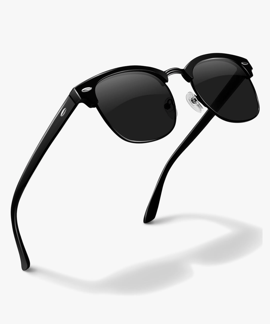 livho Rimless Trendy Polarized Sunglasses Men Women, Retro Sun Glasses for Men Women 2025, Semi Rimless UV Protection Shades