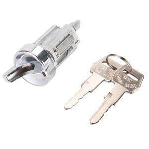 Yollky Ignition Switch Lock Cylinder with Keys for Ford B600 B700 1981-1989 for Ford F150 F250 F350 1985-1991 | 2 Keys, Silver Tone | Replaces E5TZ11582A, E4TZ11582B