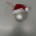 Ushinemi  Golf Ornament for Christmas Tree, Glass Golf Christmas Ornaments in Santa Hat, Xmas Hanging Decor Tradition Blown Glass Keepsake Gifts, 1 pcs