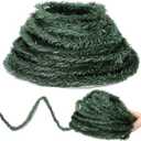 Jutom 100 Ft 0.98 Inch Christmas Miniature Artificial Pine Garlands Mini Pine Greenery Roping Garlands Mini Thin Wired Stems for Christmas Crafts Holiday Outdoor Decor (Green)