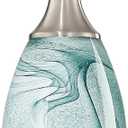 karyfine Mini Pendant Lights Kitchen Island Light Brown Glass Lamp Shade Hand Blown Glass Pendant Light with Brush Nickel Finish Adjustable Cord for Kitchen Over Sink (Green Marble-1Packs)