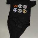 Pop Threads Horror Masks Monster Scary Movie Halloween Spooky Infant Baby Boy Girl Bodysuit (6 Months)