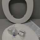 Centoco 2 inch Raised Toilet Seat for Seniors, Round, Closed Front with Cover, Plastic, Made in the USA, HL440STS-001, White