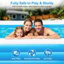 Extra Large Inflatable Pool with Canopy Pump, 145" x 74" x 22" Large Blow Up Pool for Adults Family, Full Size Inflatable Swimming Pool with Big Shade for Backyard Outdoor