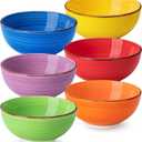 vancasso Bonita 12 Oz Small Bowls Set of 6, Ceramic Mini Dessert & Dipping Dishes, 5" Kids Bowls for Dip and Snacks, Microwave Safe Multicolor