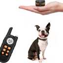 Tiniest Dog Shock Collar, Lightest Dog Training Collar with Remote for Small Dogs 5-15lbs & Medium Large Dogs/Puppies, Waterproof, Rechargeable, 1300ft Range (Orange&Ultra Tiny)