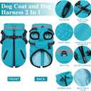 Gyuzh Dog Coat with Harness,Dog Coats for Small Dogs,Warm Fleece Winter Puppy Jacket,Waterproof Jacket with Harness Built in for Small Medium Large Dogs