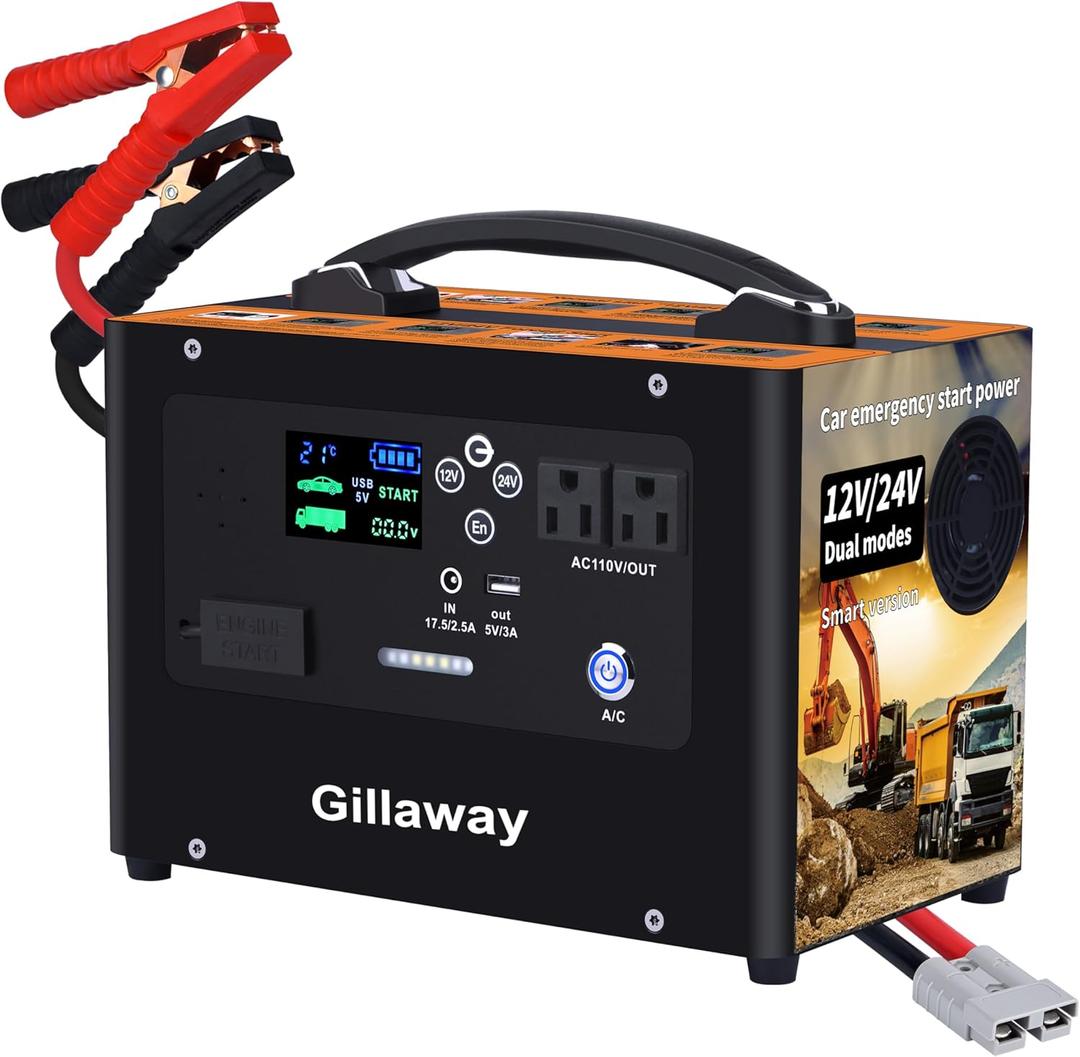 V10 10000A Car Jump Starter, Portable Power Station Backup Lithium Battery12V/24V Heavy Duty Truck Jump Starter Battery Pack, Power Bank for Outdoors Camping Travel Hunting Blackout