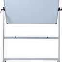 VIZ-PRO Double-Sided Magnetic Mobile Whiteboard, 60 x 36 Inches, Rolling Dry Erase Board Easel Stand on Wheels with Aluminium Frame for School Office Home 5' x 3'