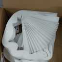 SEEYE Light Filtering Temporary Blinds Cordless Shades Fabric Pleated Fabric Shade Easy to Cut and Install, 48" W x 72" L - 2 Pack, White, with 4 Clips