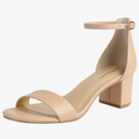 PIZZ ANNU Women's Low Block Chunky Heels Sandals Comfortable Open Toe Ankle Strap Party Dress Pump Shoes Strappy Buckle Heeled Sandal with 2 Inches Tall Thick Heel Design. Size 8.