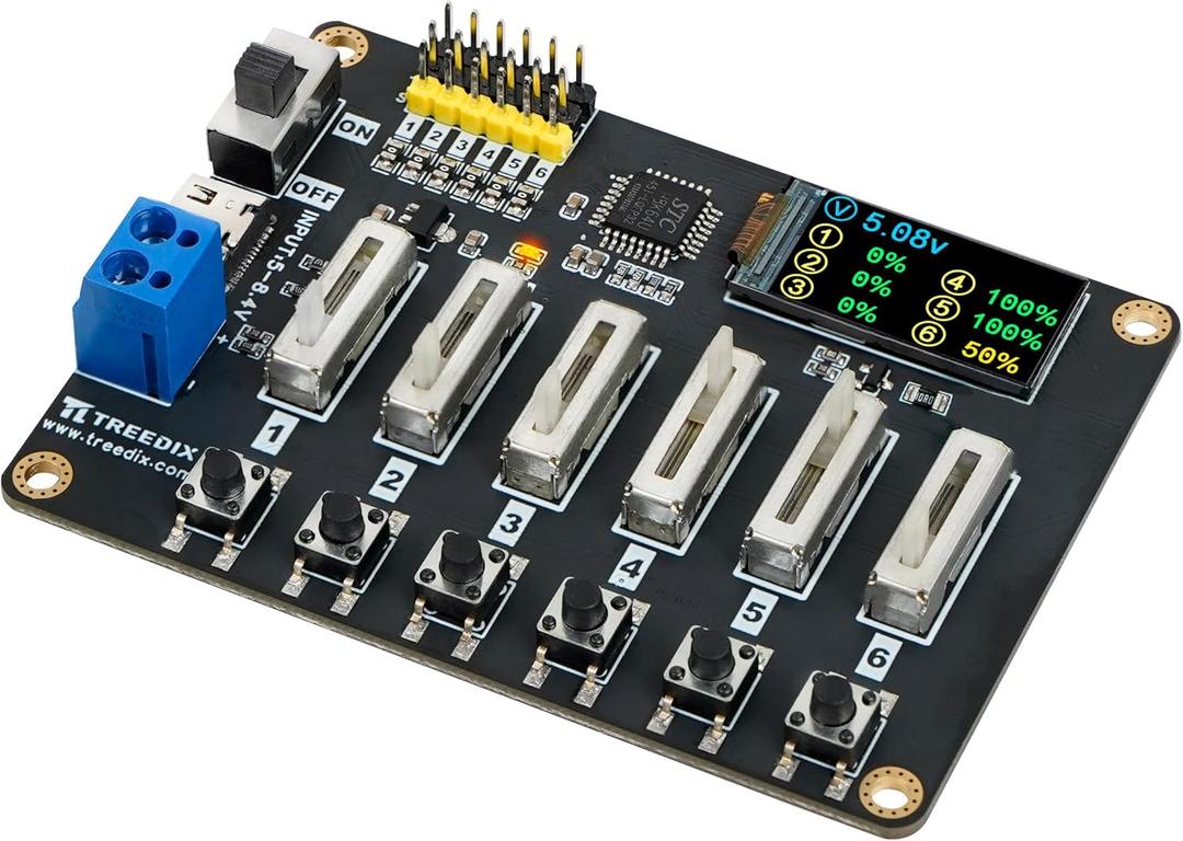 RC Digital Servo Tester, LCD Real-time Display, 6 Channels Servo Controller Board, DC5-8.4V RC Servo Tester with Over-Current Protection for RC Car Airplane Robots Mechanical Claws Tester Tool