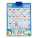 ED-Lumos Educational Talking Toy Spanish English Wall Chart Piano Music Poster Numbers 1-20 Kids Montessori Toys Interactive Educational Toy Learning Gift for Toddlers 2-4