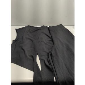 PRETTYGARDEN Women's Summer 2 Piece Outfits 2026 Cap Sleeve Ruched Slim T Shirt Ribbed Knit Wide Leg Pant Sets Tracksuit M