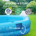 Inflatable Pool for Kids and Adults, PY SUPER MODE 85" x 85" x 23" Oversized Thickened Family Swimming Pool for Toddlers, Outdoor, Garden, Backyard, Water Party -Printed