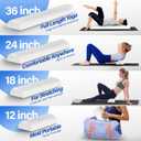 Yes4All Medium Firm Half Foam Rollers for Post-Workout Relaxation, 18 inch PE Foam Roll for Back Massage & Yoga Exercise