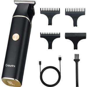 Hair Trimmer for Men, Beard Trimmer for Men Professional, Electric Razor Shavers Zero Gapped T Blade Edgers Liners, Barber Clippers for Hair Cutting Mustache Facial with LCD Display Gifts for Men (Black)