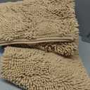 FRESHMINT Chenille Bathroom Rugs Mat 24"x17", Non-Slip Bath Mat for Bathroom Floor & Bathtub, Washable Soft Shower Shag Bath Rugs, Durable Fluffy Thick Water Absorbent Microfiber Shower Mat, Yellow