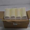 8 Pcs Ivory Flameless Candles Melted Top LED Candles with Remote Timer, Pillar Flameless Candle Bulk Flickering Battery Operated Candle for Wedding Festival Outdoor Home Decor D 3'' H 6.5''