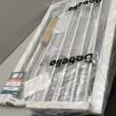 BABELIO 29-55 Inch Extra Wide Baby/Dog Gate, PressGuard P7, Metal Auto Close, Pressure Mounted Pet Door for Doorways, NO Need Tools and Drilling, with Wall Cups, White