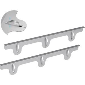 Stove Gap Covers - 2 Pack Stainless Steel Stove Gap Filler, Heat Resistant Oven Gap Filler - Length 23.4" Width 0.79", Spring Clip Design Non-Slip Stove Guard Between Stove Top & Counter - Silver, Fixed 23.4"