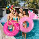 HeySplash Pool Floats, Inflatable Pool Float, Large Floatie for Bachelorette Party, Swim Tube River Lake Beach Bride Wedding Decor Fun Toy Raft Adults