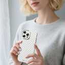 2 x Compatible with iPhone 14 Pro Case, with Polka Dot Aesthetics Design Simple Case for Women Girl, Cute Fashion Soft TPU Slim Protection Phone Case for iPhone 14 Pro 6.1'' - White