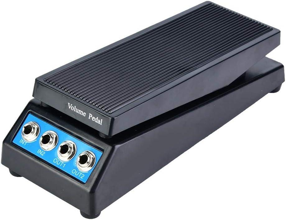 DF1511A Guitar Stereo Volume Pedal, Compact, Black, Dual Input & Output, Knob Control