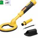 Kids Metal Detector and Pinpointer 2 in 1 Set – Waterproof 7.4 Inch Coil, Adjustable Stem, LCD Display, Buzzer & Vibration – Black