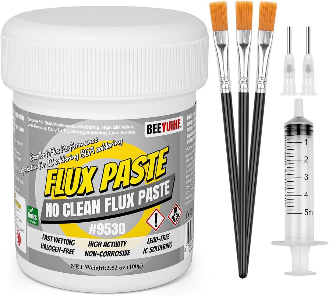 No-Clean Soldering Flux Paste, flux for Soldering, Solder Paste for Electronics PCB/IC/BGA/SMD Repairing (5.15oz/146g)