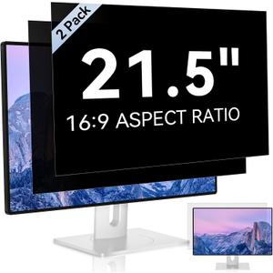 Mamol [2 Pack] 21.5 Inch Computer Privacy Screen for 16:9 Aspect Ratio Widescreen Monitor, Eye Protection Anti Glare Blue Light Computer Monitor Privacy Filter, Removable Anti-Scratch 21in Protector