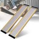 Aluminum Shed Ramp 2 Pack, 47" Long Shed Ramp for Riding Mower, Sturdy Anti-Slip Loading, Lightweight Ramps for Motorcycles, Lawn Mower, ATVs, Blowers, Carts, Pickup Trucks-880 lbs/PR Capacity