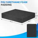 Polyurethane Foam Padding, 1 PCS 16 x 12 x 4 Inch Black Soft Cuttable Packing Foam Inserts for Cases, Furniture, Automotive and Packaging