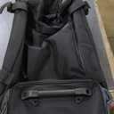 Amazon Basics 35-inch Large Rolling Duffle Bag with Wheels and Handle, Travel Duffle Bag with Durable Ripstop Polyester Material, 2 Layers of Space, Multiple Interior and Exterior Pockets, Black