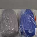 Geelin 2 Pcs Micro Bead Roll Pillow 11.8 x 6.3 Inch Soft Bolster Cylindrical Pillow for Sleeping Home Travel Neck Head Back Support Rest(Grey, Blue)