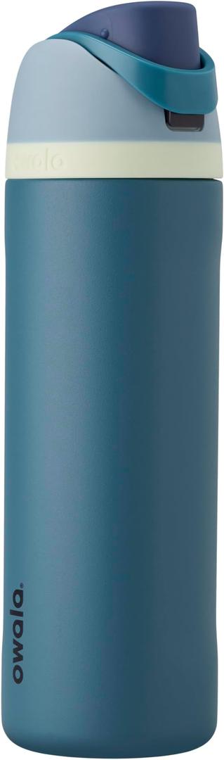 Owala FreeSip Insulated Stainless Steel Water Bottle with Straw for Sports, Travel, and School BPA-Free Sports Water Bottle, 24 oz, Beach House