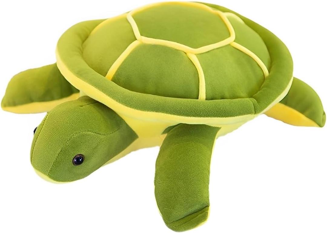 Sea Turtle Plushie Toy,14" Sea Turtle Stuffed Animals Plush Green Soft Plush Toys Hugging Pillows, Tortoise Plush Toys Doll Valentine's Day Birthday Gifts for Kids, Girls, Girlfriend (Green-14 inches)