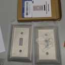 DEWENWILS Single Toggle Wall Plates, Brushed Nickel Metal Light Switch Cover Plates, 4.92" x 3.14" Outlet Wall Plates, Switch Plate Covers for Home Decor, 2 Pack