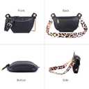 Fanny Packs Waist Bag for Women-Fashion Crossbody Bags Chest Purses Belt Bag with 2 Adjustable Strap (Black)