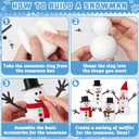 15 Pack Christmas Crafts Supplies, DIY Snowman Making Kit for Children, Christmas Stocking Stuffers, Air Dry Snowman Decorating Kit Winter Snowman Presents Toys for Christmas Holiday Decorations