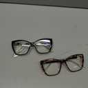 CCVOO Trendy Reading Glasses for Women, Oversized Blue Light Readers, Cheaters Eyeglasses, Stylish Square Cat Eye Glasses