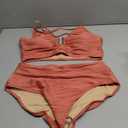 Herseas 2 Piece Bikini Set U-Wire Cutout Popular Swimsuit High Waisted Textured 2026 Summer Beach Swim Bathing Suits (Large)