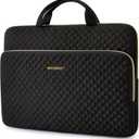 BAGSMART 13-Inch Laptop Sleeve, Black, Polyester