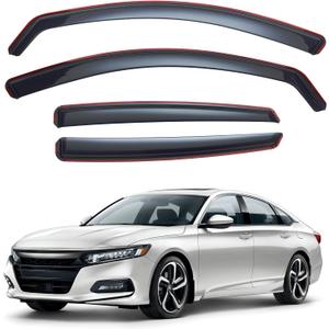 in-Channel Rain Guards for Honda Accord 2018-2022 Side Windows Vent Deflectors Visors Shades 4Pcs