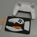 eXtremeRate Full Set Shell with Buttons Touchpad Cover Compatible with ps5 Edge Controller, White Custom Replacement Decorative Trim Shell Front Back Plates Compatible with ps5 Edge Controller