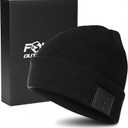 Foxelli Bluetooth Beanie Hat  15-Hour Battery, Built-in Mic, Fully Washable, Perfect Tech Gift for Men & Women (One Size, Black)