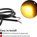 Eagle Eye LED 18mm 12V 9W High Power Car Motorcycle Daytime Running DRL Bumper Fog Light Backup Light Clearance Marker Lights Waterproof-10pcs,Amber