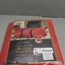 ZOBER 600D Oxford Fabric Rolling Christmas Tree Storage Bag - Fits 7.5 Ft Artificial Trees - Waterproof Christmas Tree Bag For Storage Box For Xmas, Durable Handles and Wheels - Card Slot - Red