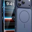 FNTCASE for iPhone 17 Pro case Blue: Compatible with Magsafe, Magnetic 17 Pro Phone Cases with Screen Protector, Military Grade Shockproof Protective Dual-Tone Trending Design Cover, 6.3 inch