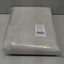 NICETOWN 100% Blackout Linen Curtains 90" Long for Bedroom, Thermal Insulated Living Room Curtains with Liner, Farmhouse Style Linen Blend Window Draperies for Dining Room (2 Panels, 52" W, Natural)